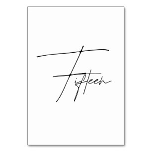 Elegant Kalligrafiskt bordsnummer Bröllop Bord 15