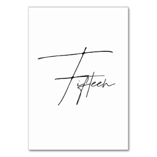 Elegant Kalligrafiskt bordsnummer Bröllop Bord 15