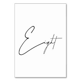 Elegant Kalligrafiskt bordsnummer Bröllop Bord 8