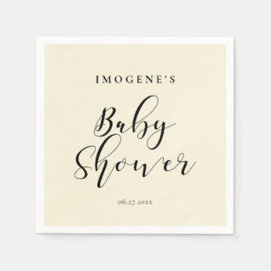 Elegant kalligraphy Baby dusch Pappersservett