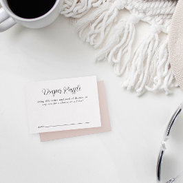 Elegant Kalligraphy Baby Shower Raffle Tilläggskort