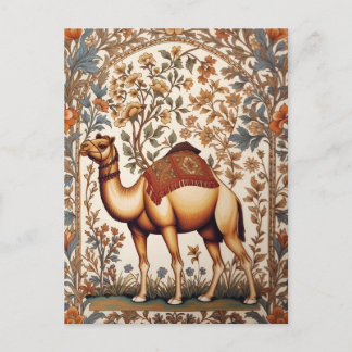 Elegant Kamel William Morris Inspirerad Blommig Vykort