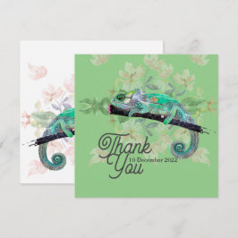 Elegant Kameleont Målade Platta Grattiskort Kort