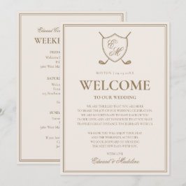 Elegant Kammon Golf Bröllskaps Hälsningskort Inbjudningar