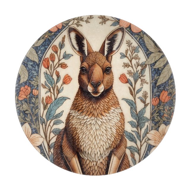 Elegant känguru William Morris-inspirerad  (Framsidan)