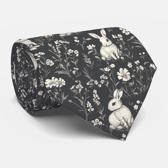 Elegant Kanin Toile Blommönster Vintage Slips (Rullad)