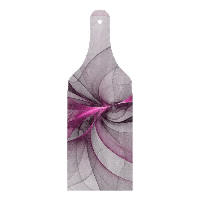 Elegant Kaos Modern Abstrakt Rosa Fraktal Konst (Framsidan)