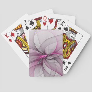 Elegant Kaos Modern Abstrakt Rosa Fraktal Konst Casinokort