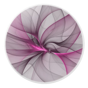Elegant Kaos Modern Abstrakt Rosa Fraktal Konst Knopp