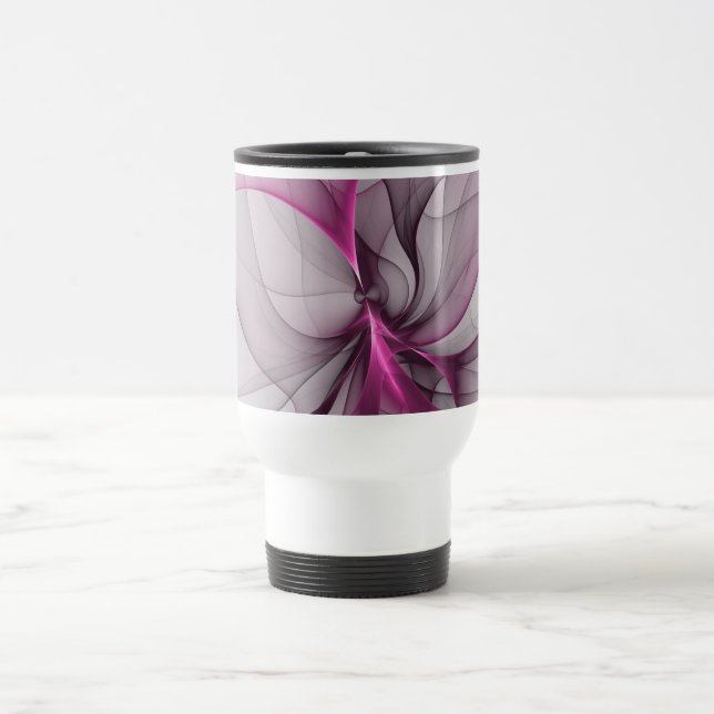 Elegant Kaos Modern Abstrakt Rosa Fraktal Konst Resemugg (Center)