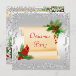 Elegant Kardinal & Rulla Diamonds jul Inbjudningar