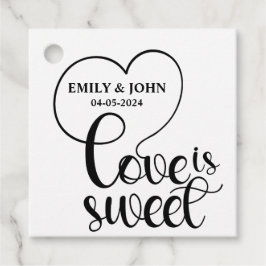 Elegant kärlek är söt kalligrafi Hjarta Gåvor Etiketter