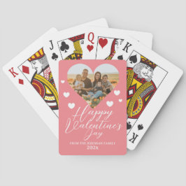Elegant Kärlek Glad Alla hjärtans dag-familjefoto Casinokort