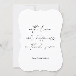 Elegant Kärlek & Happity Romantic Bröllop Tack Kort