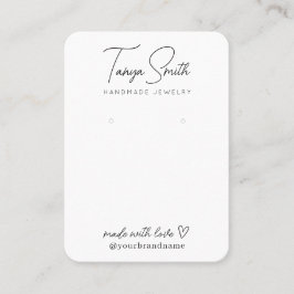 Elegant Kärlek Heart Earring Visning Made Visitkort