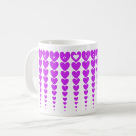 Elegant Kärlek, Hope & You Neon Lila Heart Tinsels Kaffemugg