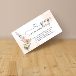Elegant kärlek i blom Wildflower Bröllopsdusch Tilläggskort