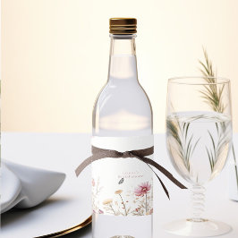 Elegant Kärlek i Möhippa i blomma Vinflaska Etikett