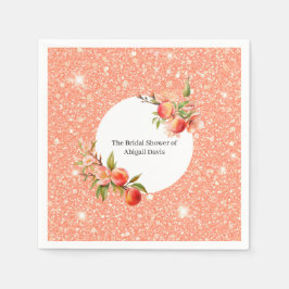 Elegant kärlek lika söt som en persika - bröllopsf pappersservett