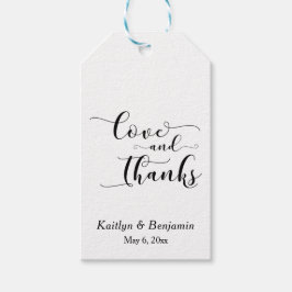 Elegant Kärlek och Tacksamhet Typografi Bröllop Presentetikett