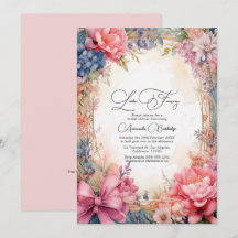Elegant kärlek Snygg blommig bröllopsdusch QR-kod