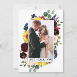 Elegant Kärlek Tack för Blommigten Blandad vattenf Kort