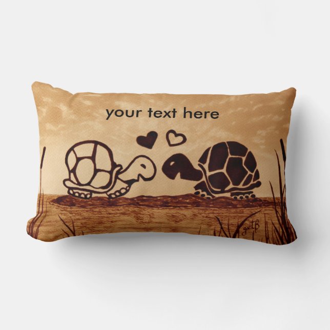 Elegant KÄRLEK tema Anpassningsbar Lumbar Pillow Lumbarkudde (Framsida)