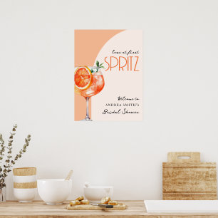 Elegant Kärlek vid First Spritz Möhippa Välkommen Poster