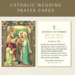 Elegant katolsk Mary & Joseph bröllop Heligt kort
