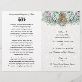 Elegant katolsk traditionell bröllopsprogram för m