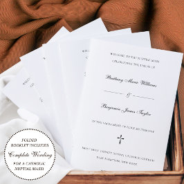 Elegant katolsk vigselmässa ceremoniprogram