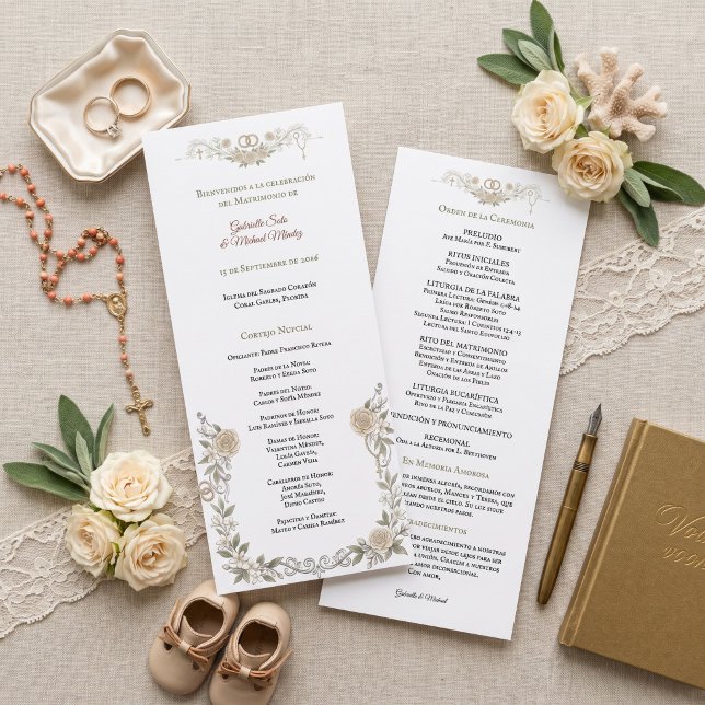 Elegant katolsk vigselprogram program (Skapare uppladdad)