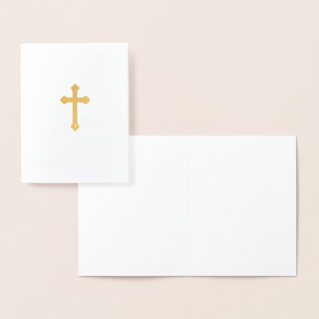 Elegant Katolska Guld Christian Kor Religiösa Folierat Kort (Display)