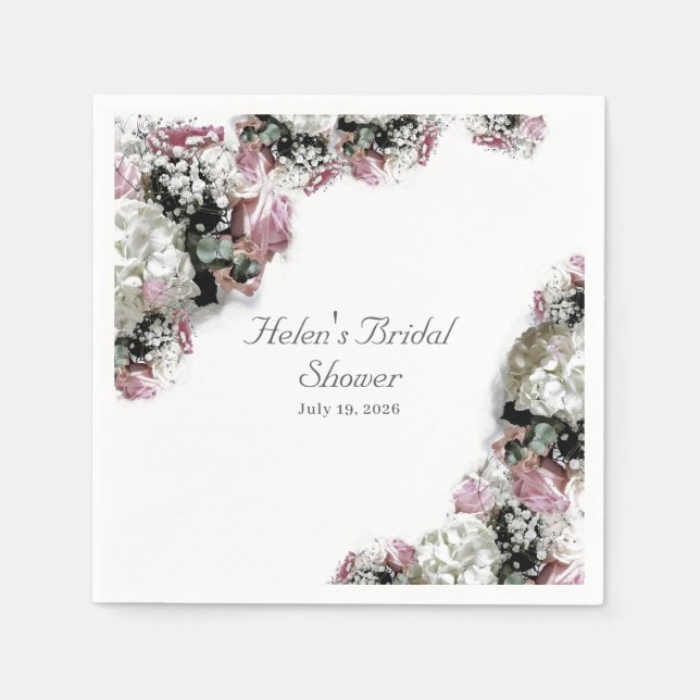 Elegant katolskt brudkalas pappersservett (Framsidan)