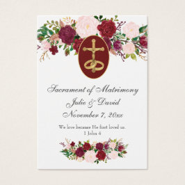 Elegant katolskt Ro Prayer Bröllop Heliga Card Visitkort