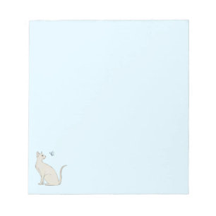 Elegant katt med fjäril anteckningsblock