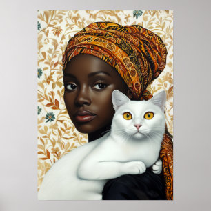 Elegant Katt och kvinnor Poster
