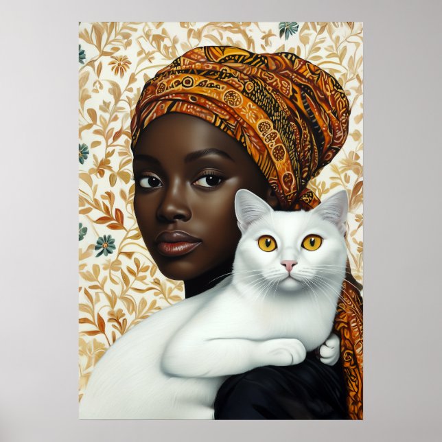 Elegant Katt och kvinnor Poster (Framsidan)
