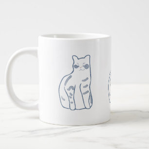 Elegant kattdesign jumbo mugg