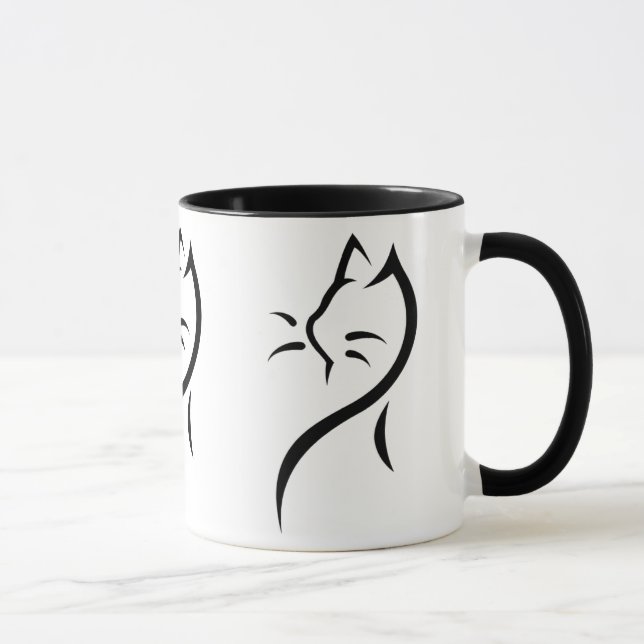 Elegant kattklocka keramisk mugg (Höger)