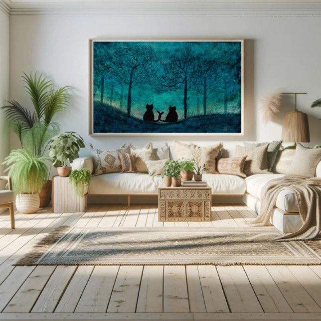 Elegant kattkonst Akvarellmålning Poster (Skapare uppladdad)