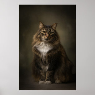 Elegant kattstudioporträtt poster