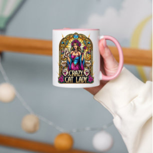 Elegant Kattunge med omgivande katter Mugg