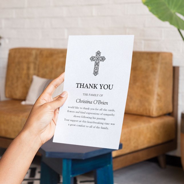 Elegant keltisk knut kors | Begravning sorg Tack Kort (Skapare uppladdad)