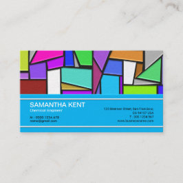 Elegant kemist för målat glasspolygonkristaller visitkort