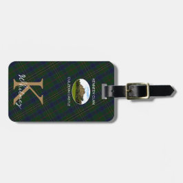 Elegant Kennedy Klan Tartan Monogrammed Bagagebricka