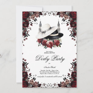 Elegant Kentucky Derby Bröllopsdusch Inbjudan Fl