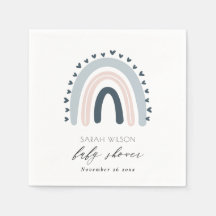 ELEGANT KIDS BLUE RAINBOW HEART BABY SHOWER