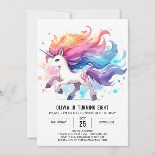 Elegant Kids Horse Birthday Inbjudningar