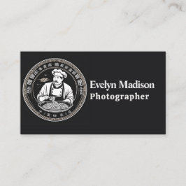 Elegant Kinesisk Chef-Logotyp med traditionell Visitkort